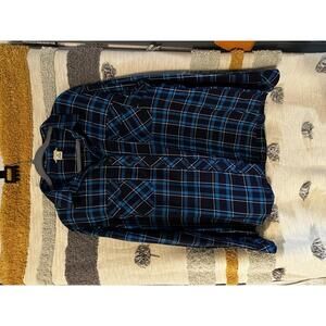 Duluth Trading Co. Blue Plaid Flannel Button-Up Shirt - XL